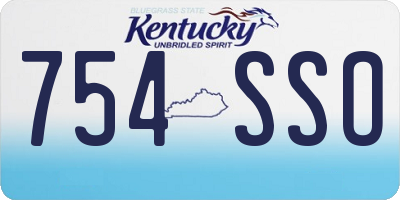 KY license plate 754SSO