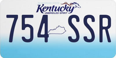 KY license plate 754SSR