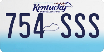 KY license plate 754SSS