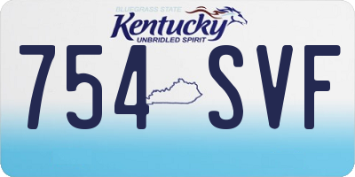 KY license plate 754SVF