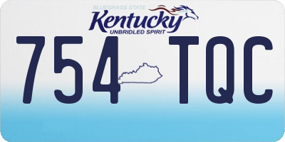 KY license plate 754TQC
