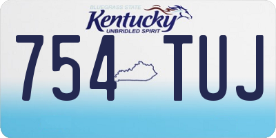 KY license plate 754TUJ