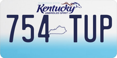 KY license plate 754TUP