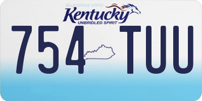 KY license plate 754TUU