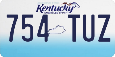 KY license plate 754TUZ