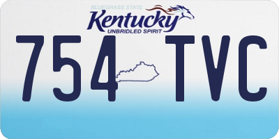KY license plate 754TVC