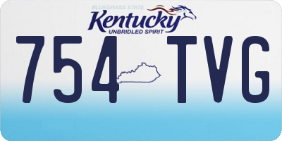 KY license plate 754TVG