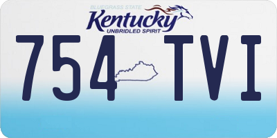 KY license plate 754TVI