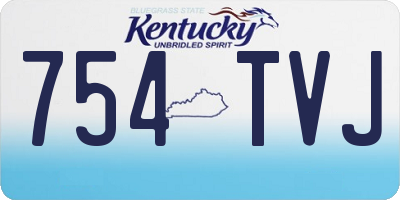 KY license plate 754TVJ
