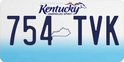 KY license plate 754TVK