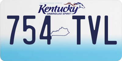KY license plate 754TVL