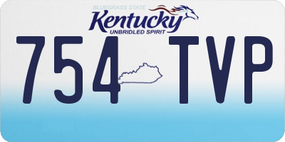 KY license plate 754TVP