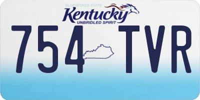 KY license plate 754TVR