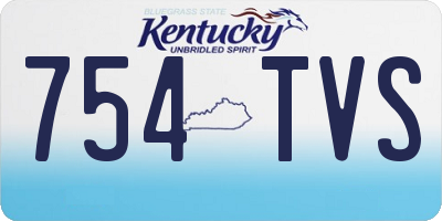 KY license plate 754TVS