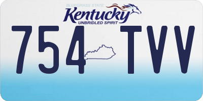KY license plate 754TVV