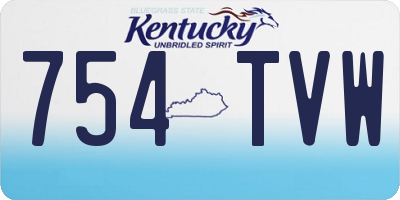KY license plate 754TVW