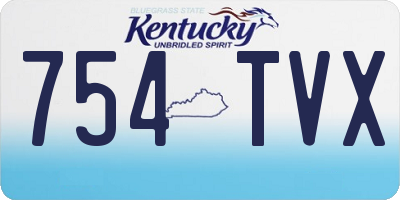 KY license plate 754TVX