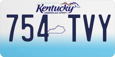 KY license plate 754TVY
