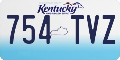 KY license plate 754TVZ