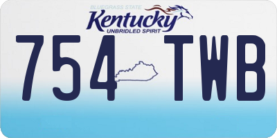 KY license plate 754TWB