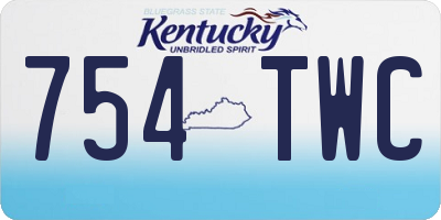 KY license plate 754TWC