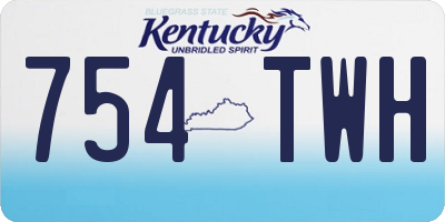 KY license plate 754TWH