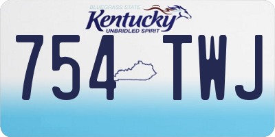 KY license plate 754TWJ