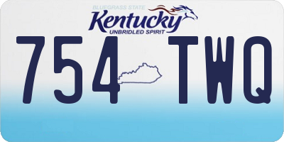 KY license plate 754TWQ