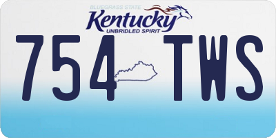 KY license plate 754TWS