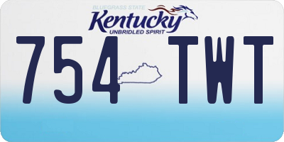 KY license plate 754TWT