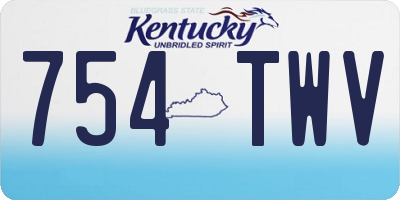 KY license plate 754TWV
