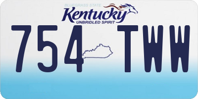 KY license plate 754TWW