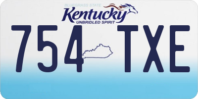KY license plate 754TXE