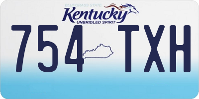 KY license plate 754TXH