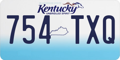 KY license plate 754TXQ