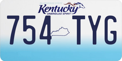 KY license plate 754TYG