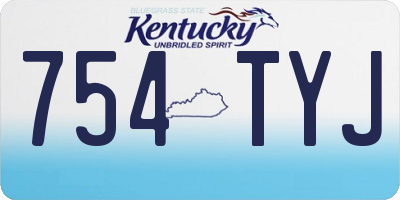 KY license plate 754TYJ