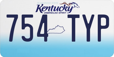 KY license plate 754TYP