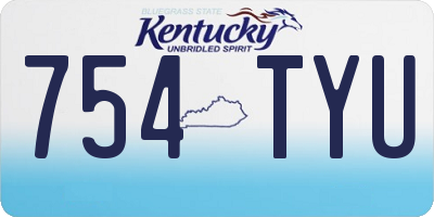 KY license plate 754TYU