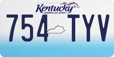 KY license plate 754TYV