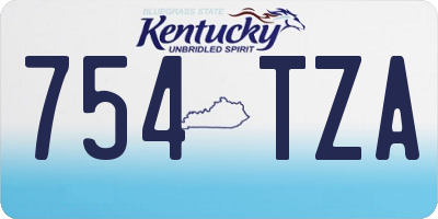 KY license plate 754TZA