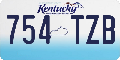 KY license plate 754TZB