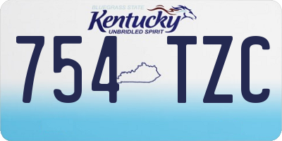 KY license plate 754TZC