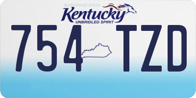 KY license plate 754TZD