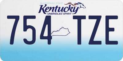 KY license plate 754TZE