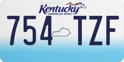 KY license plate 754TZF