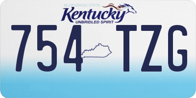 KY license plate 754TZG