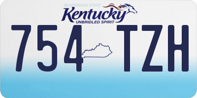 KY license plate 754TZH