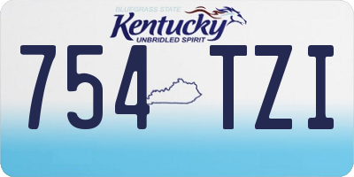 KY license plate 754TZI