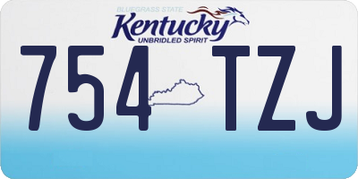 KY license plate 754TZJ